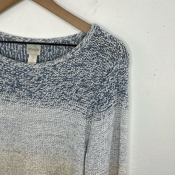 CHICO’s Space-Dye Jewel Pullover Sweater size 3 or Large - Picture 6 of 13